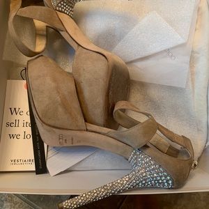 Jimmy Choo European diamond studded stilettos